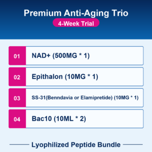 Premium Anti-Aging Trio - 4-Week Trial - Lyophilized Peptide Bundle