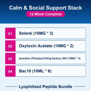 Calm & Social Support Stack - 12-Week Complete - Lyophilized Peptide Bundle