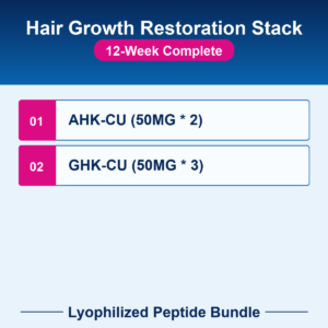 Hair Growth Restoration Stack - 12-Week Complete - Lyophilized Peptide Bundle