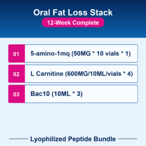 Oral Fat Loss Stack - 12-Week Complete - Lyophilized Peptide Bundle